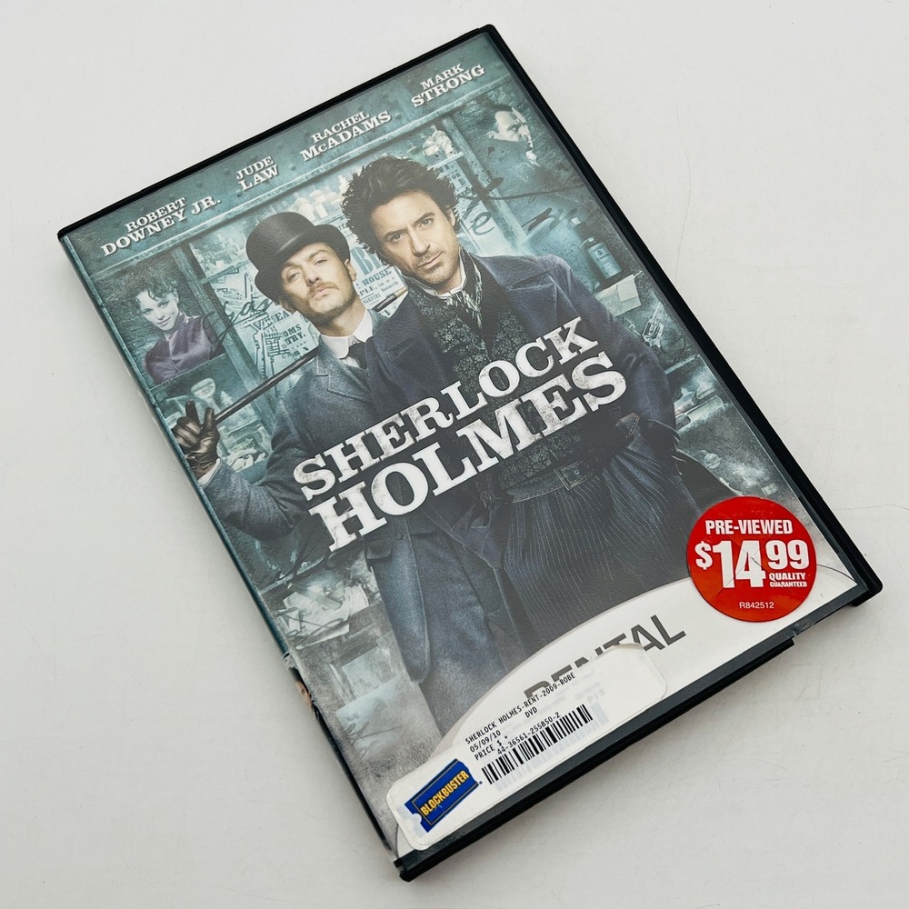 Sherlock Holmes DVD 2009 Robert Downey Jr Jude Law Blockbuster Rental Edition